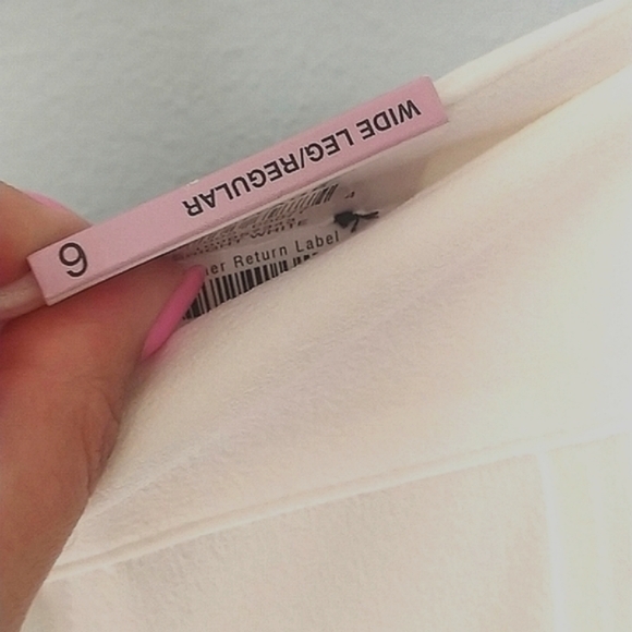 INC Heritage Wide Leg Bright White Pants Size 6 - Picture 5 of 7